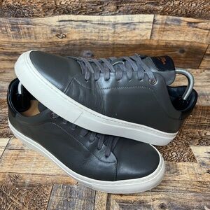 Goodman Brand Men's Edge Lo Gray Leather Fashion Shoes Sneaker Italy Size 8.5